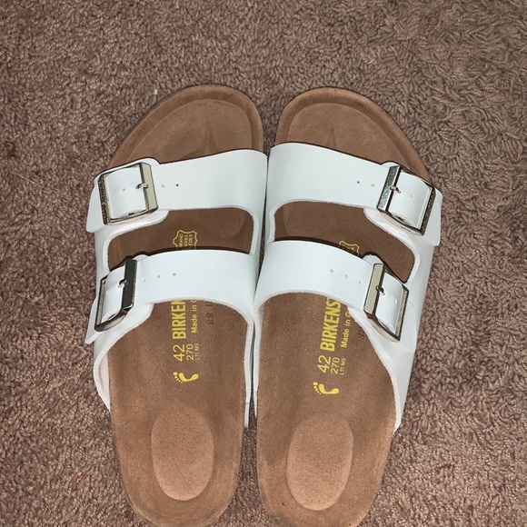 white birkenstocks size 42